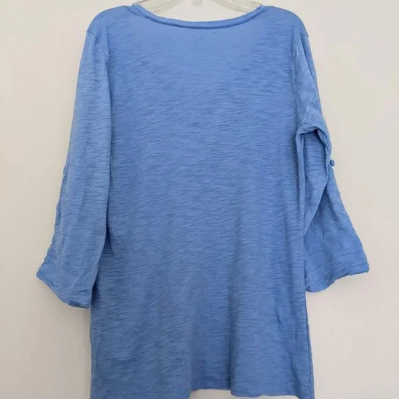 New York & Company Blue Lightweight Top, Women's Small - Picture 5 of 6